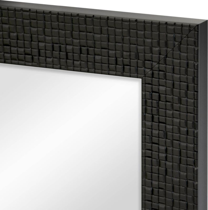 Knor Paulina spejl 50 x 70 cm i mat‑sort ramme