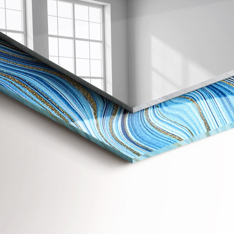 Kvadratisk spejl Tulup med abstrakt mønster 60 x 60 cm – stilfuldt, 1 stk.