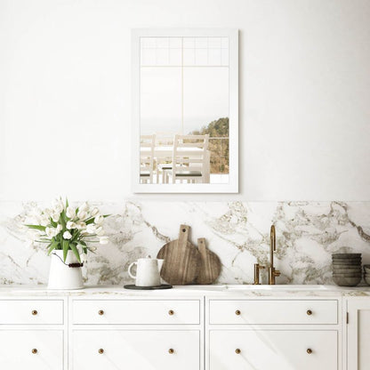 Lahti spejl 47 x 72 cm i hvid ramme