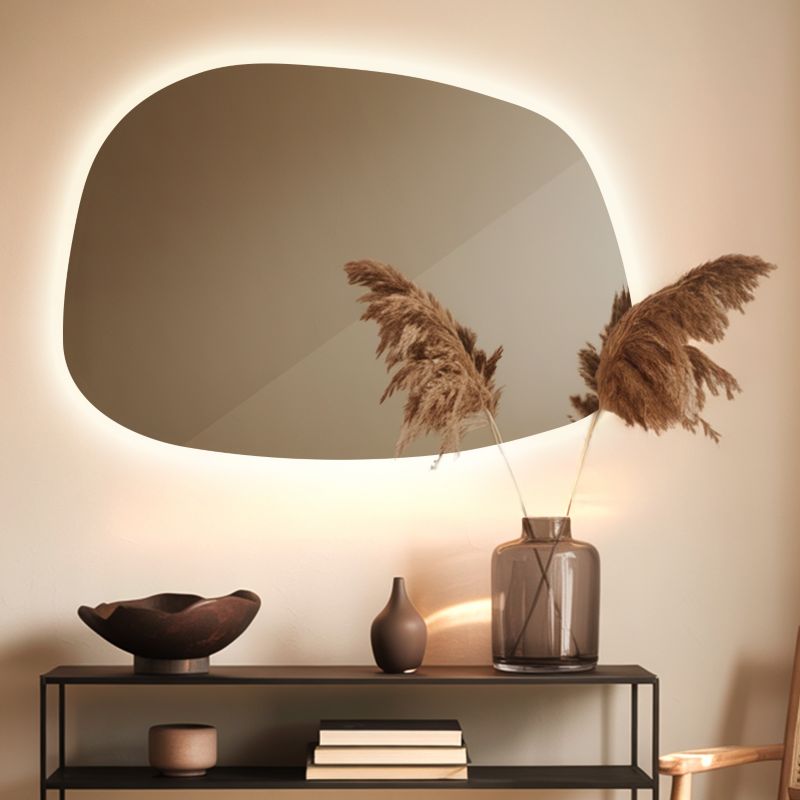 LED Spejl ArtPrintCave 55 x 38 cm Varmt Lys