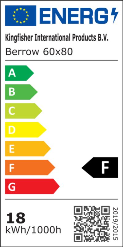 LED-spejl Cooke&Lewis Berrow 80 x 60 cm