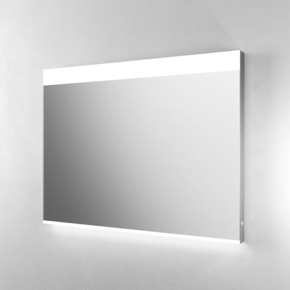 LED-spejl Horisontalt 80x60 cm Sølv | 5903148544151