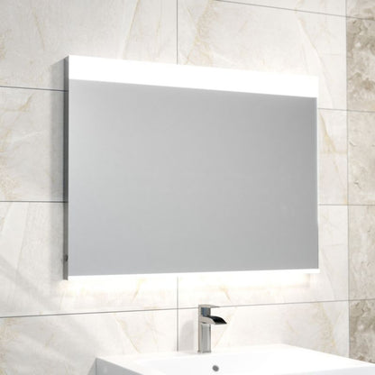 LED-spejl Horisontalt 80x60 cm Sølv | 5903148544151