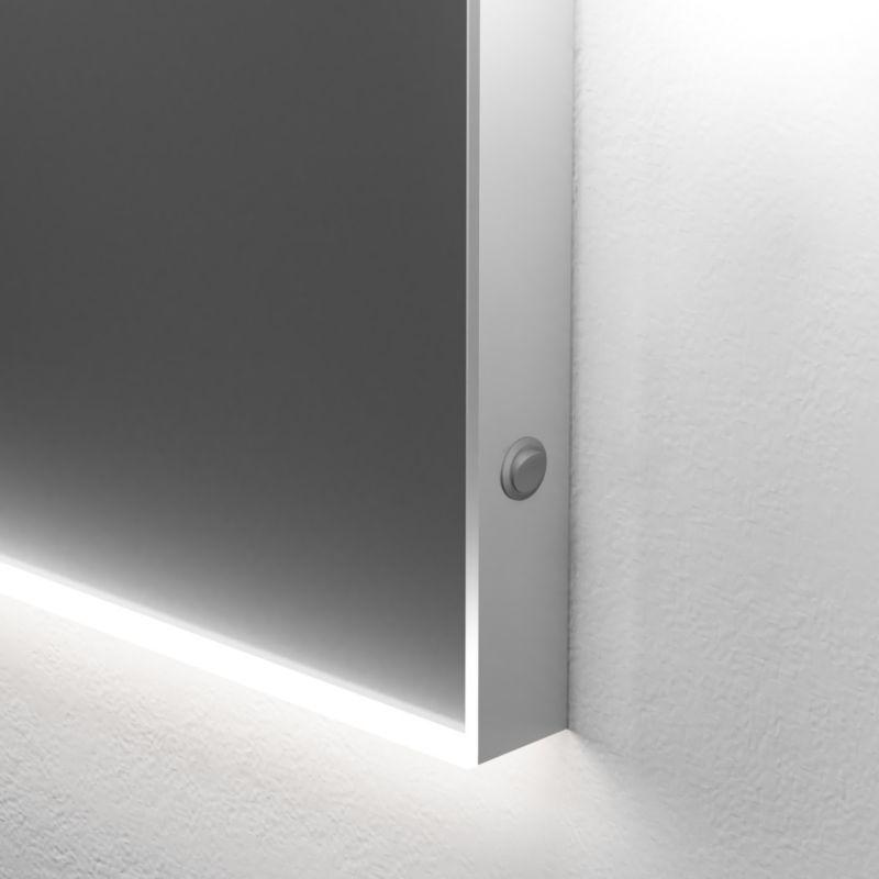 LED-spejl Horisontalt 80x60 cm Sølv | 5903148544151