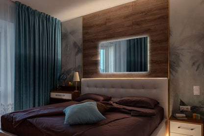 LED-spejl Tulup 100x70 cm koldt lys, moderne og oplyst, 1 stk.
