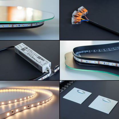LED-spejl Tulup 40x80 cm Neutral LED Dekorativt Oplyst 1 stk.