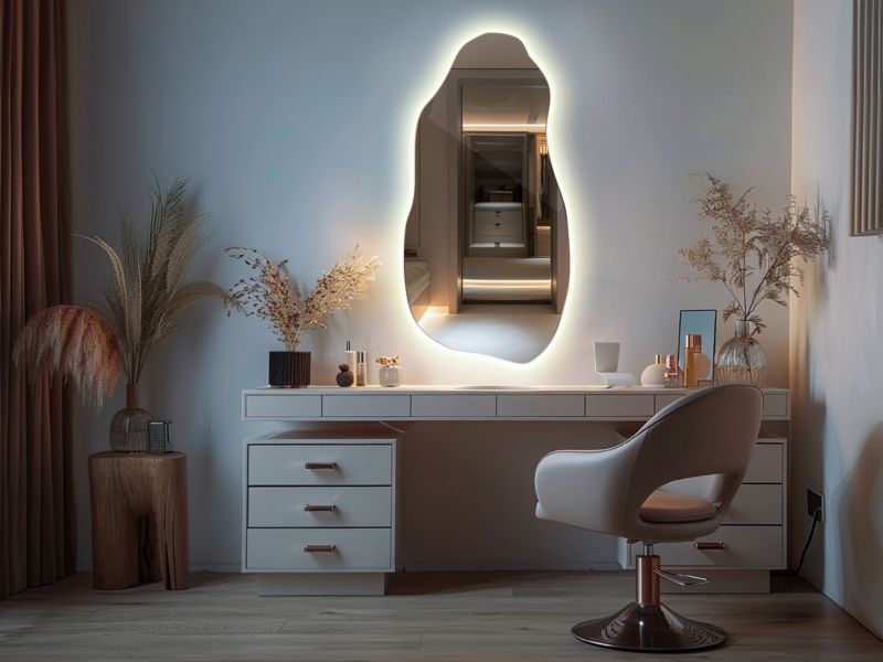 LED-spejl Tulup 45x90 cm Neutral LED Moderne Væghængt 1 stk.