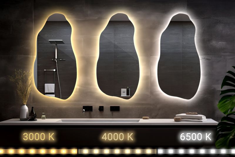 LED-spejl Tulup 45x90 cm Neutral LED Moderne Væghængt 1 stk.