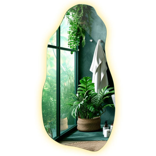 LED-spejl Tulup 50x100 cm Varm LED Boho Loft-stil 1 stk.