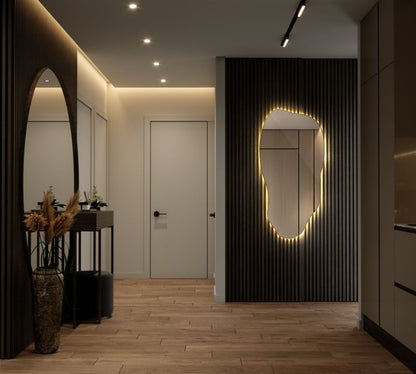 LED-spejl Tulup 50x100 cm Varm LED Boho Loft-stil 1 stk.