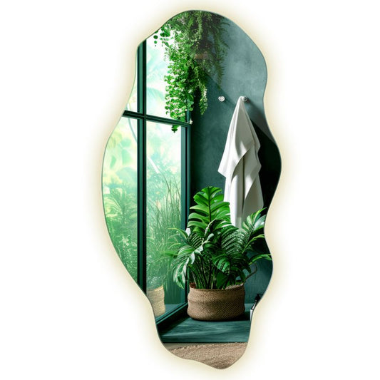 LED-spejl Tulup 50x100 cm loftstil med neutralt lys, 1 stk.