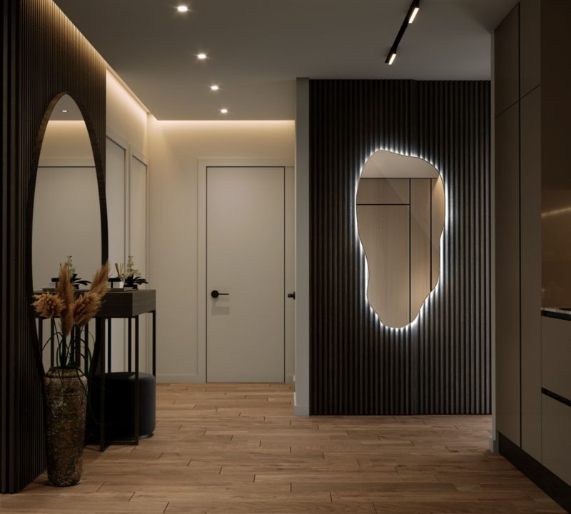 LED-spejl Tulup 50x100 cm koldt LED moderne dekorativt 1 stk.