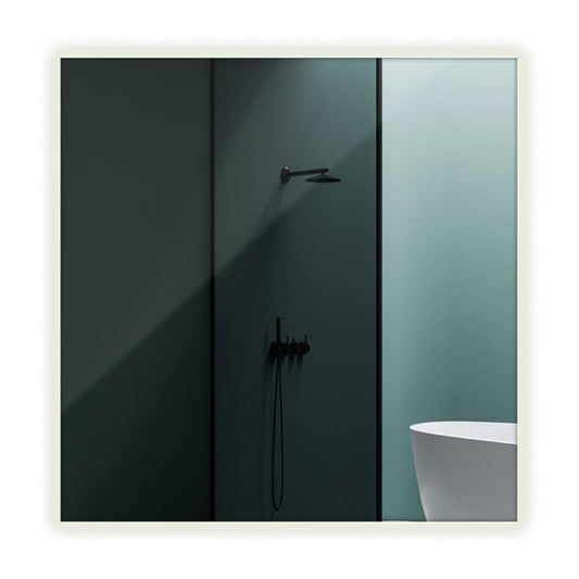 LED-spejl Tulup 50x50 cm Neutralt badeværelse Glamour 1 stk.