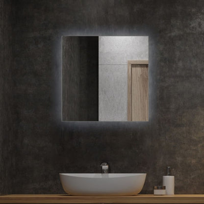 LED-spejl Tulup 50x50 cm Kold Moderne med Baggrundsbelysning 1 stk.