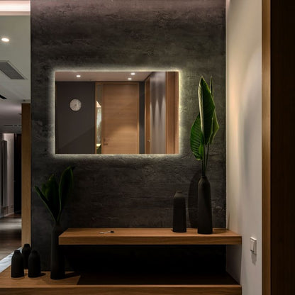 LED-spejl Tulup 60x40 cm varmt lys elegant til badeværelse 1 stk.