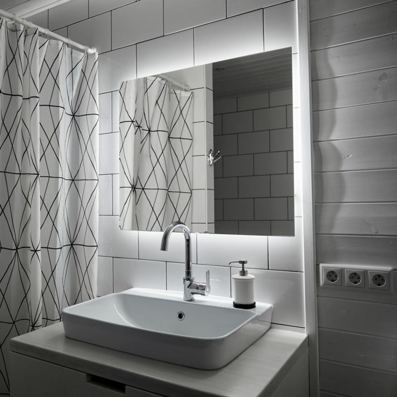 LED-spejl Tulup 60 x 40 cm Neutral til makeuprum – 1 stk.