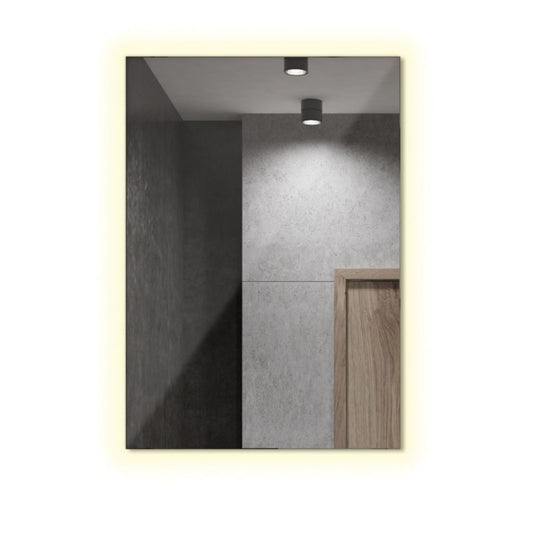 LED-spejl Tulup 70x50 cm varm rektangulær glamour 1 stk.