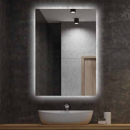 LED-spejl Tulup 80x60 cm Koldt rektangulært til makeup, 1 stk.