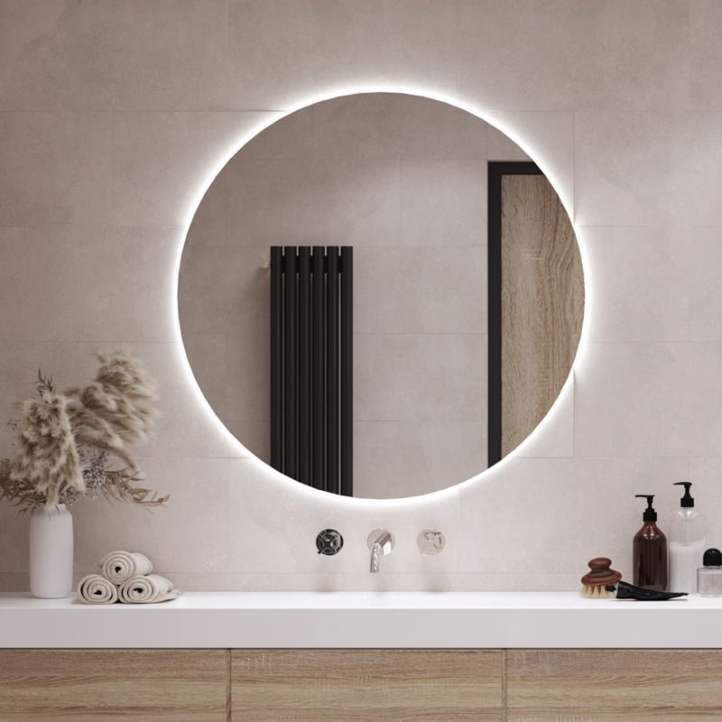 LED-spejl Tulup Rundt 70 cm Koldt Moderne til Badeværelse 1 stk.
