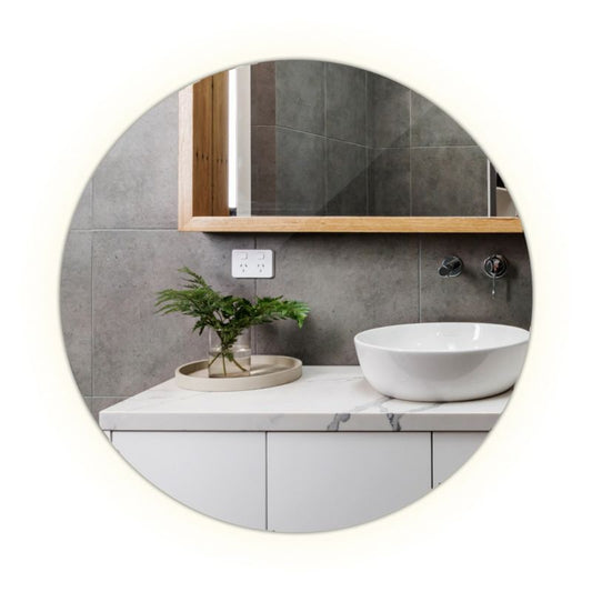 LED-spejl Tulup rund 90 cm kold moderne til stuen 1 stk.