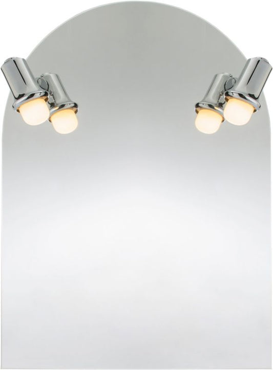 Bueformet spejl Cooke&Lewis Beauport 65 x 50 cm med belysning