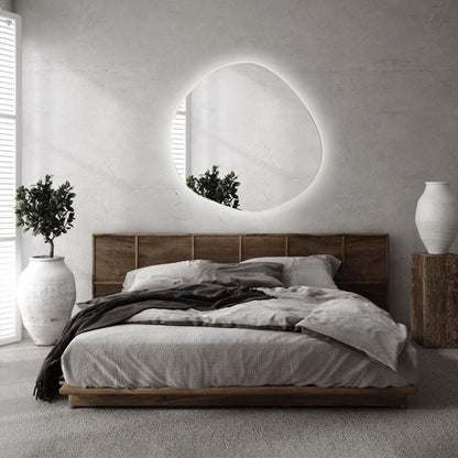 Lustro Nieregularne Nowoczesne 87x86 cm LED Ciepła Barwa