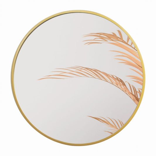 Rundt BD ART træspejl i loftstil 60 cm, guld, 1 stk.
