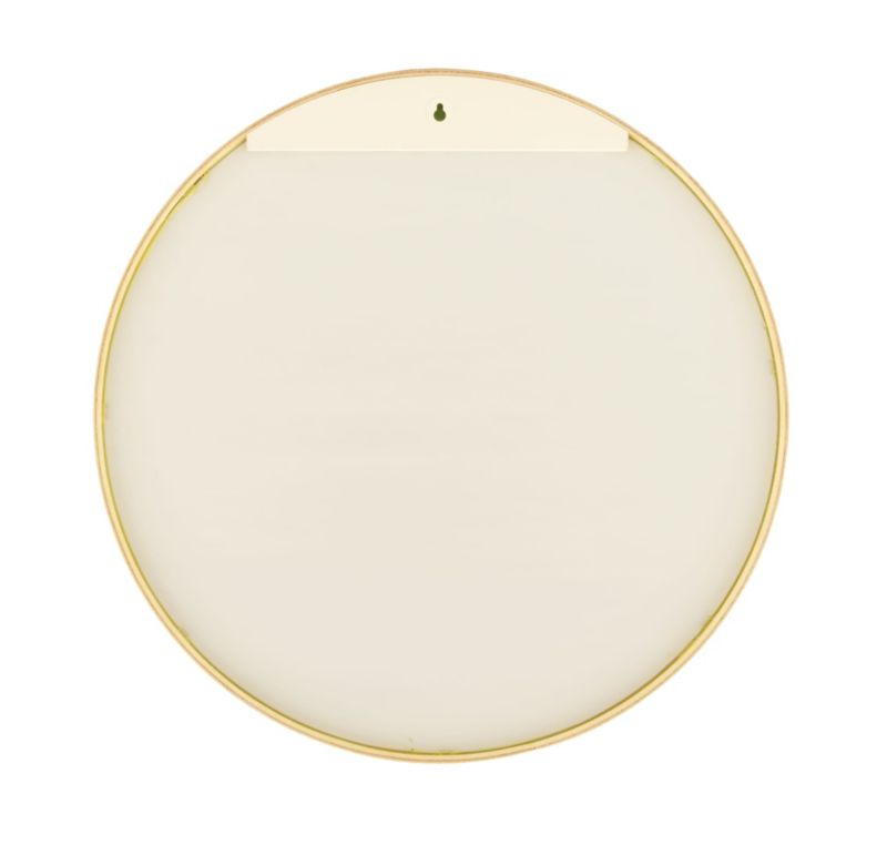 Rundt BD art spejl i skandinavisk træ, 50 cm, naturlig dybde, 1 stk.