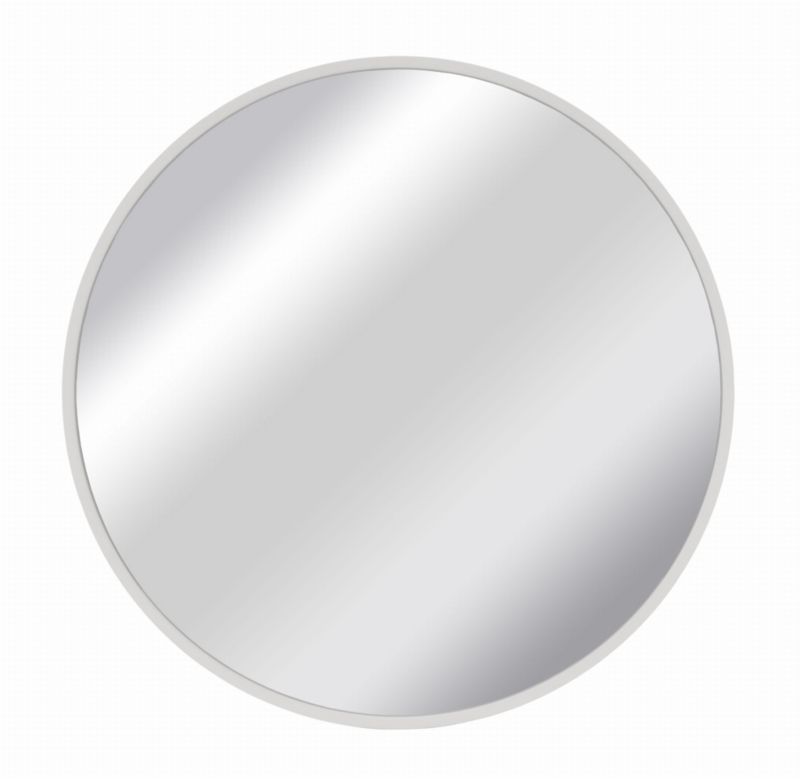 Rundt BD ART spejl i træ, skandinavisk design, 60 cm, hvid, 1 stk.