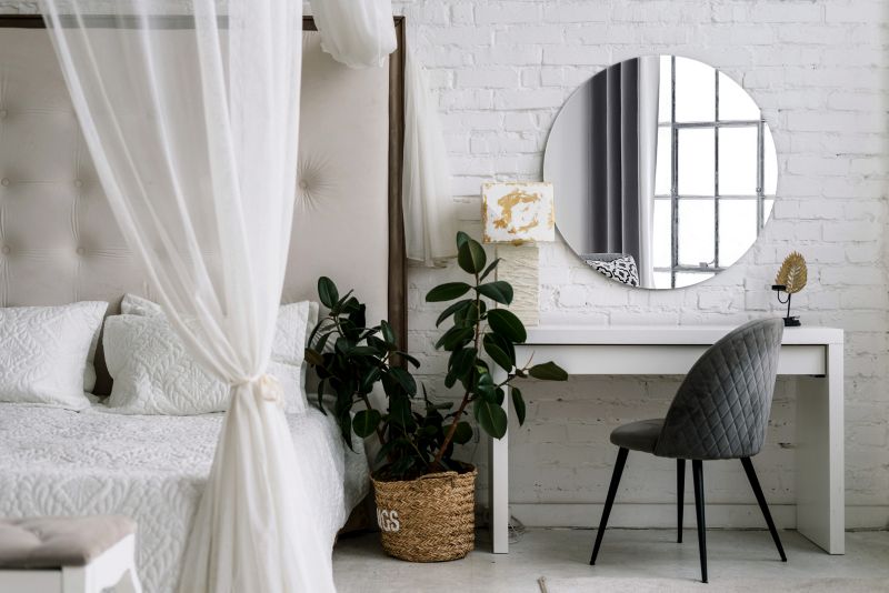 Stort rundt Tulup-spejl 100 cm uden ramme – elegant design, 1 stk.