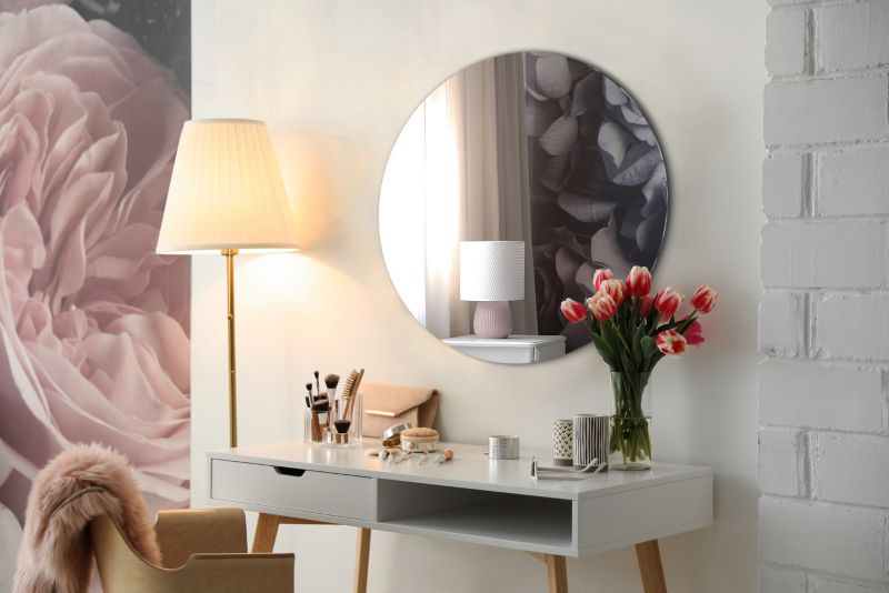 Rundt loftspejl Tulup 90 cm stort uden ramme 1 stk.