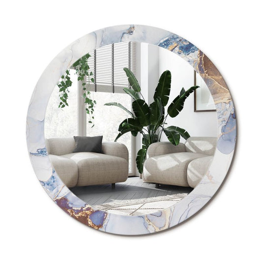 Rundt Tulup Abstraktion Kunstspejl 80 cm Kunstnerisk på Underlag 1 stk.