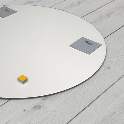Rundt spejl Tulup med hvid ramme 40 cm til minimalistiske rum, 1 stk.