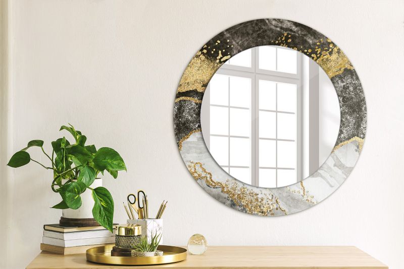 Rundt Tulup Marmur Loft-spejl 50 cm Moderne med Glasbund 1 stk.