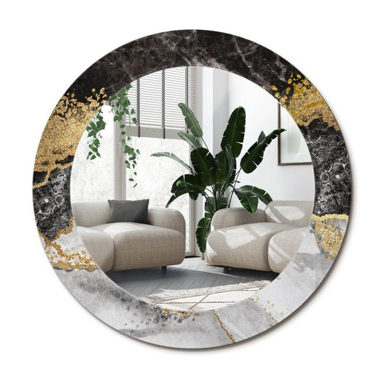 Rundt Tulup Marmur Loft-spejl 60 cm Moderne med glasbund, 1 stk.