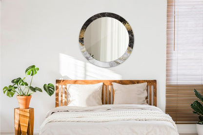 Rundt Tulup Marmur Loft-spejl 80 cm Moderne med bagplade, 1 stk.