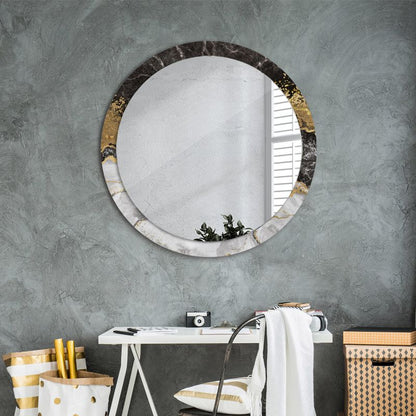 Rundt Tulup Marmur Loft-spejl 90 cm Moderne med bagplade, 1 stk.