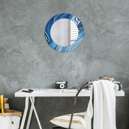 Rundt Tulup Marmoreret Flod-spejl 50 cm Designer på Underlag 1 stk.