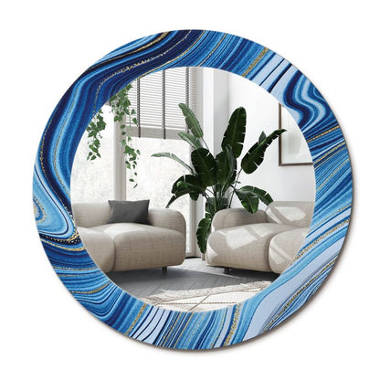 Rundt Tulup-spejl Marmorstensflod 70 cm Designer på Bagplade 1 stk.