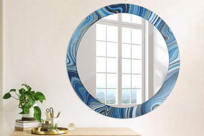Rundt Tulup-spejl Marmorstensflod 80 cm Designer på Underlag 1 stk.