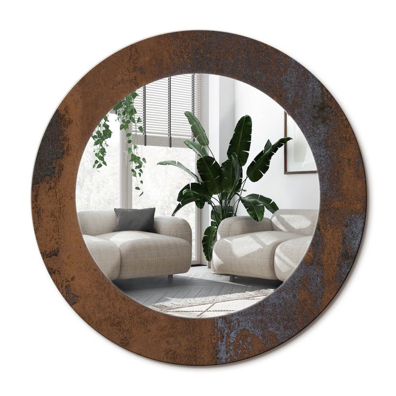 Rundt spejl Tulup metalisk rustikt 50 cm moderne på bagplade 1 stk.