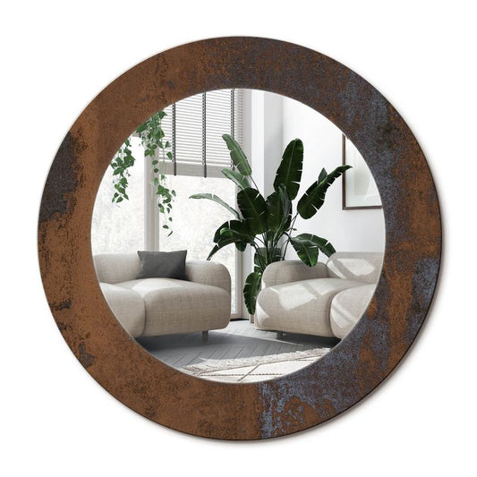 Rundt spejl Tulup metalisk rustikt 50 cm moderne på bagplade 1 stk.