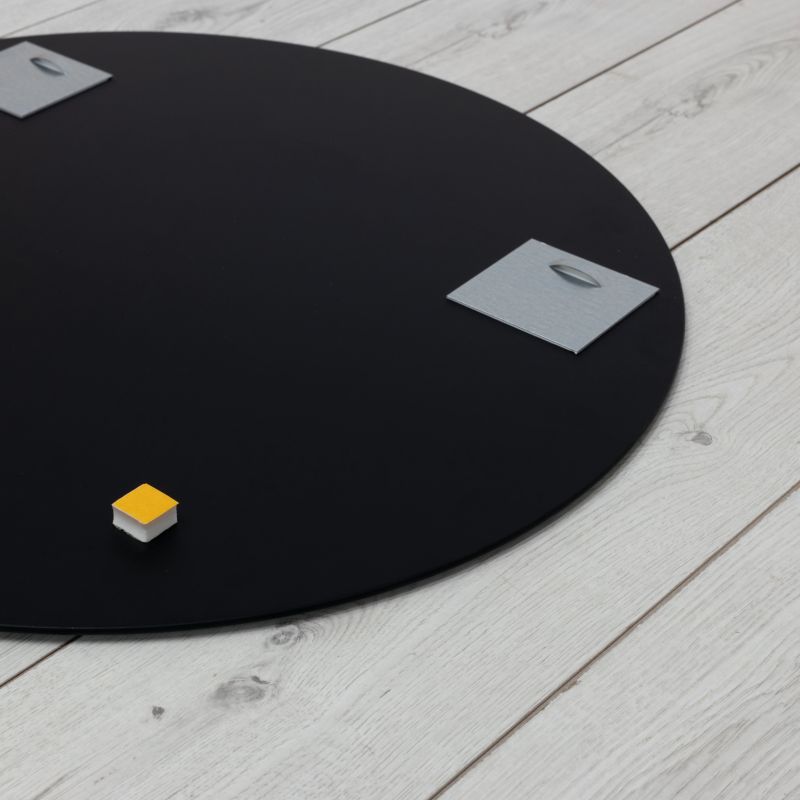 Rundt Tulup-spejl Moderne abstraktion 90 cm dekorativt på bagplade 1 stk.
