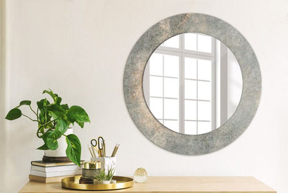 Rundt Tulup Vintage Beton-spejl 50 cm med industriel bundplade, 1 stk.
