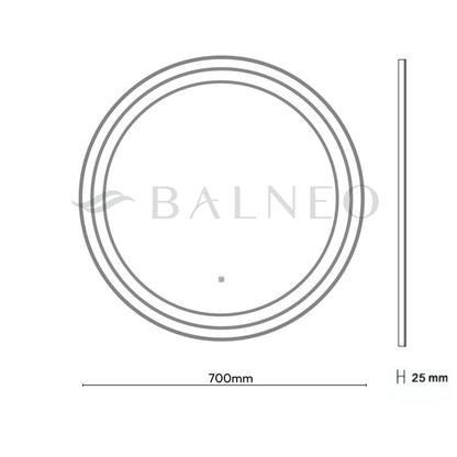 LED Spejl Sun Rund 70 cm