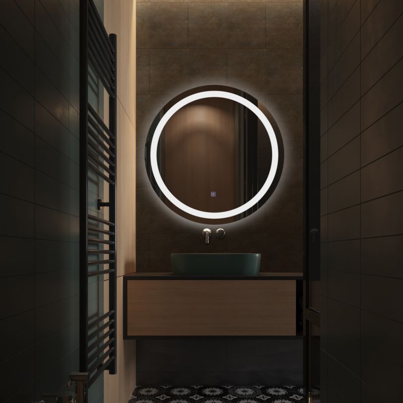 LED Spejl Sun Rund 70 cm