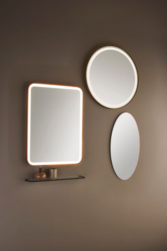 Rundt spejl Dubiel Vitrum Moon 70 cm med LED-belysning