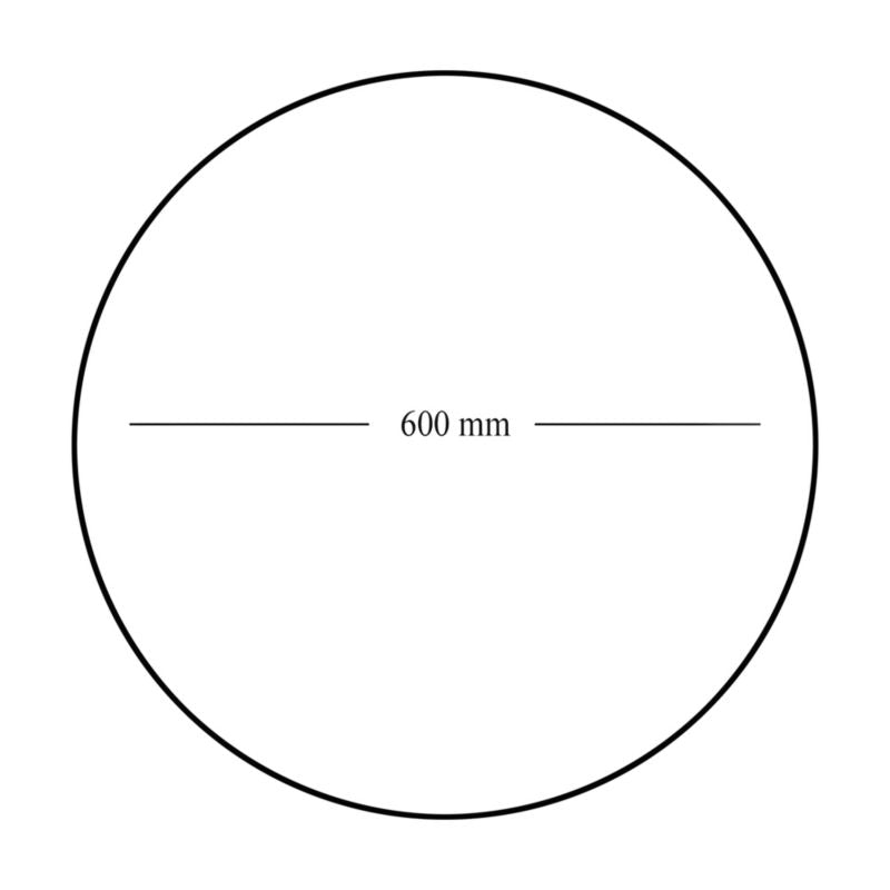 Rundt spejl 60 cm Sølv | 5063022029058