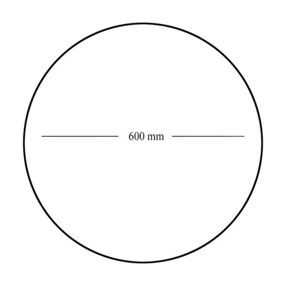 Rundt spejl 60 cm Sølv | 5063022029058