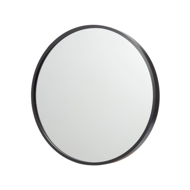 Rundt Spejl 40 cm med Sort Metalramme